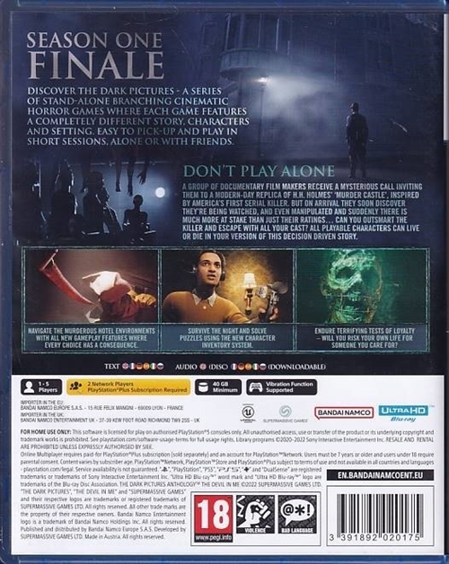 The Dark Pictures Antology - The Devil in Me - PS5 (A-Grade) (Genbrug)